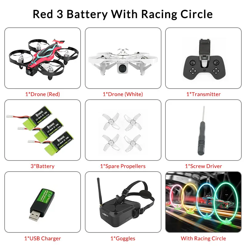 13 Eachine E013 плюс микро гоночный Дрон с видом от первого лица с защитой от черепаха режим w/5,8G 48CH 1000TVL Камера VR006 очки - Цвет: 13