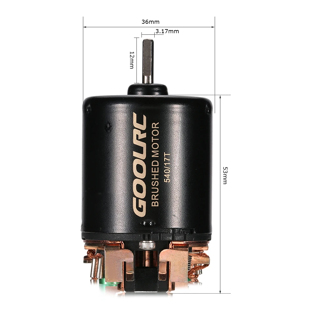 Матовый мотор GOOLRC 540 17T для 1/10 внедорожников дрифт тур автозапчасти с