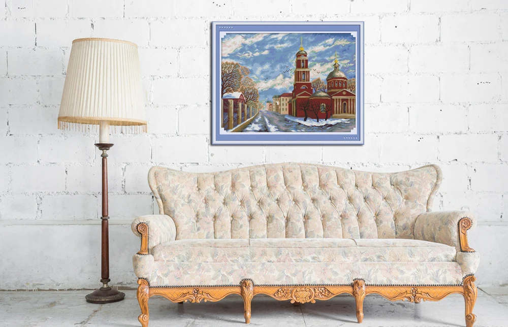 Набор для вышивки крестиком NKF русская зима вышивка 11CT 14CT китайские наборы