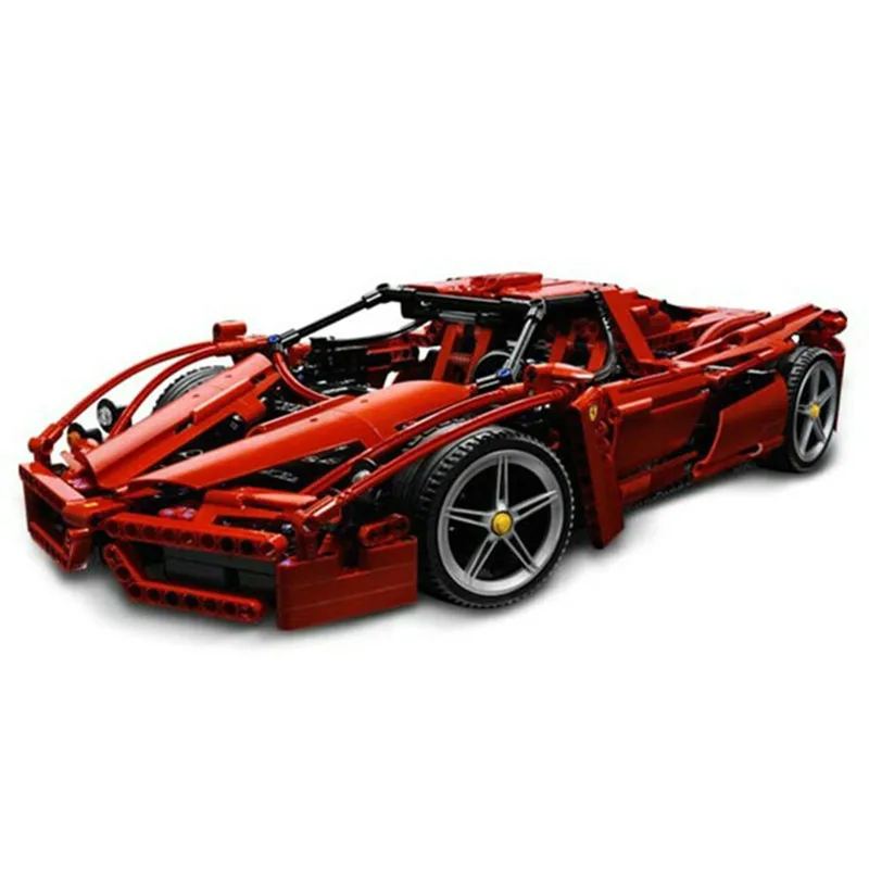 Гонщик Technic ENZO 1:10 суперкар спортивный автомобиль строительные блоки комплекты кирпичей классическая модель игрушки для детей подарок