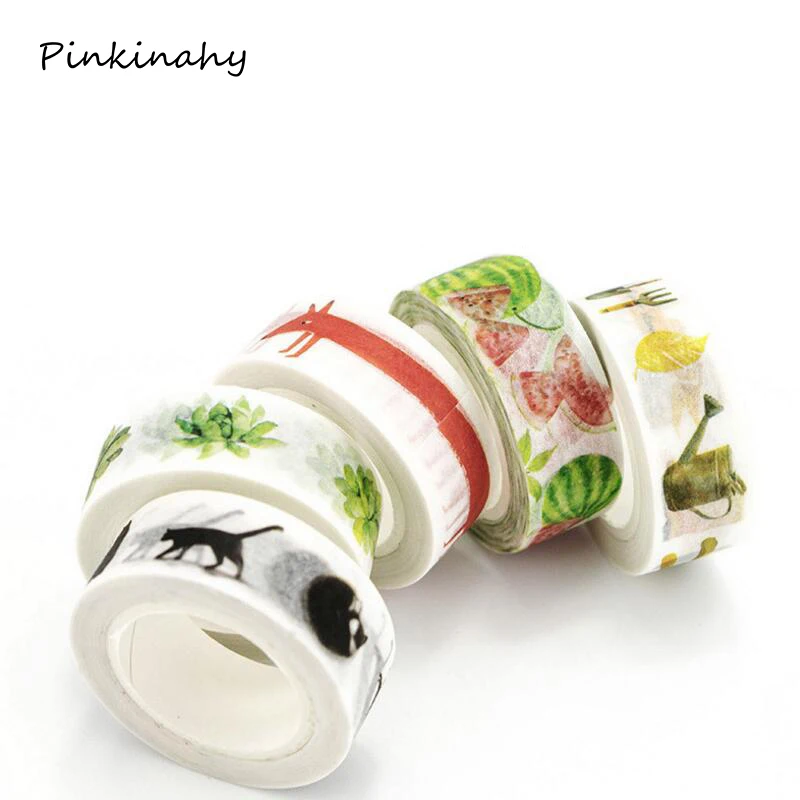 DIY Cute Kawaii Flower Masking Washi Tape Lovely Decorative Adhesive For Home Decoration Diary | Канцтовары для офиса и дома