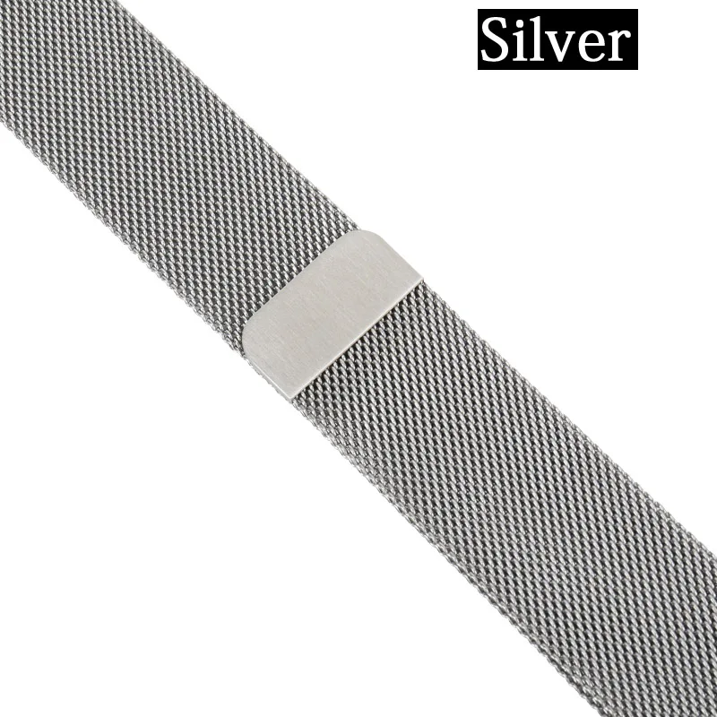 Silver MAIKES, Миланская петля, ремешок для Apple Watch, 4, 44 мм, металлический ремешок для часов Apple Watch, 42 мм, ремешок из нержавеющей стали iwatch, 40 мм, 38 мм - Цвет ремешка: Silver