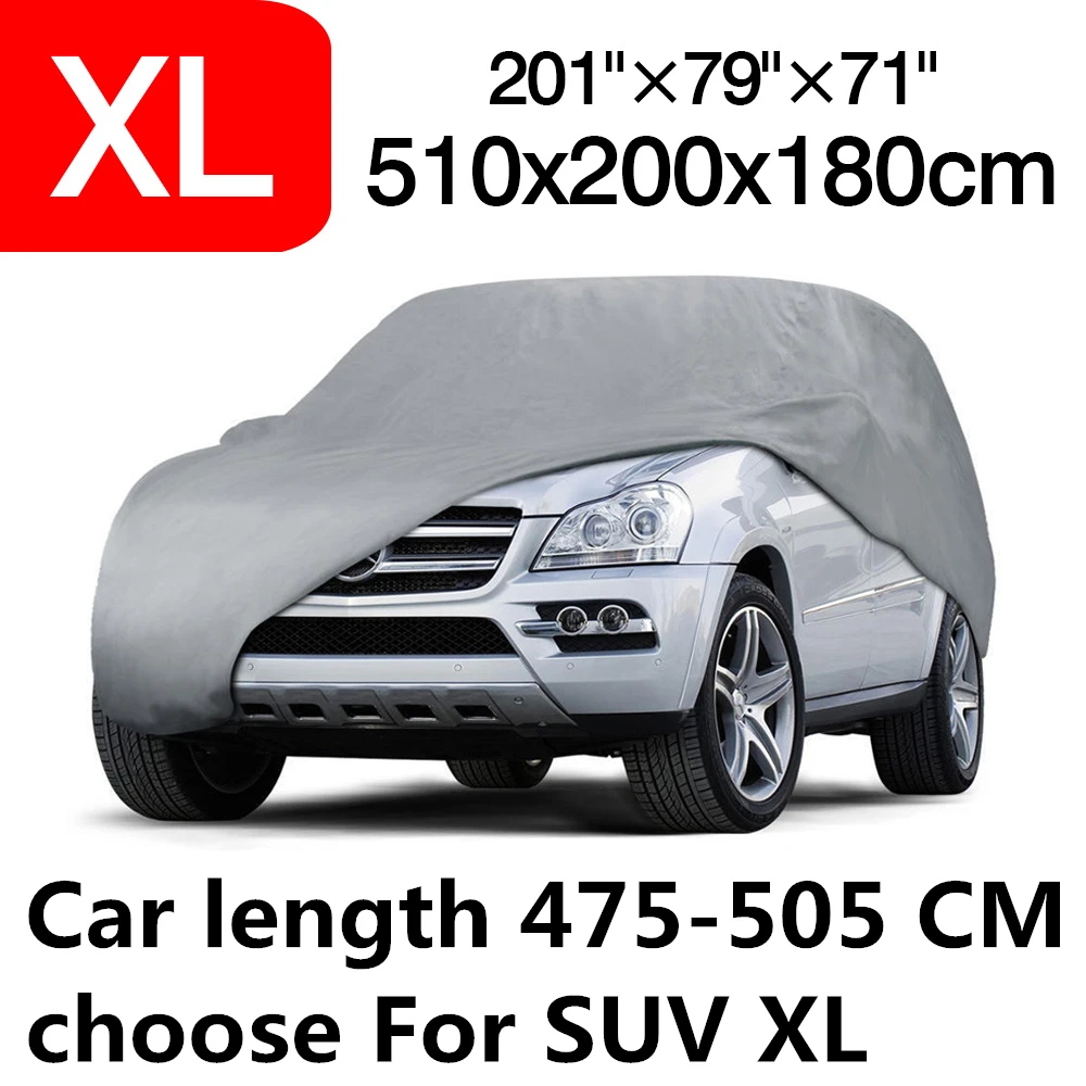 475-505cm SUV XL Универсальные автомобильные чехлы для седана, внедорожника, защита от солнца, УФ-защита от снега, защита от пыли, для улицы, в помещении, чехлы для автомобилей - Название цвета: 475-505cm SUV XL