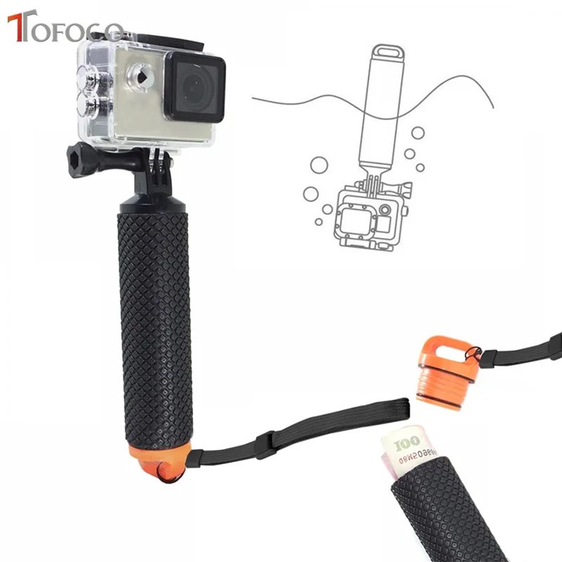 TOFOCO для xiaomi yi Sj4000 Sj5000 Gopro Hero 4/3 +/3/2/5 Go pro Камера поплавок с ручкой-держателем