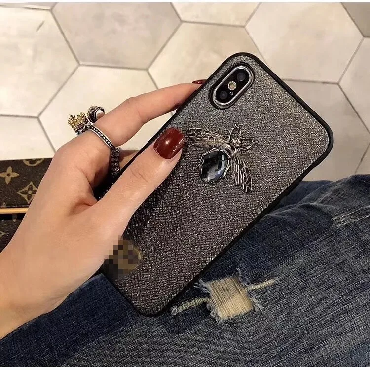 Есть логотип Роскошная пчела чехол для телефона iphone XS Max 7 8 с помпоном 6s Plus XR |