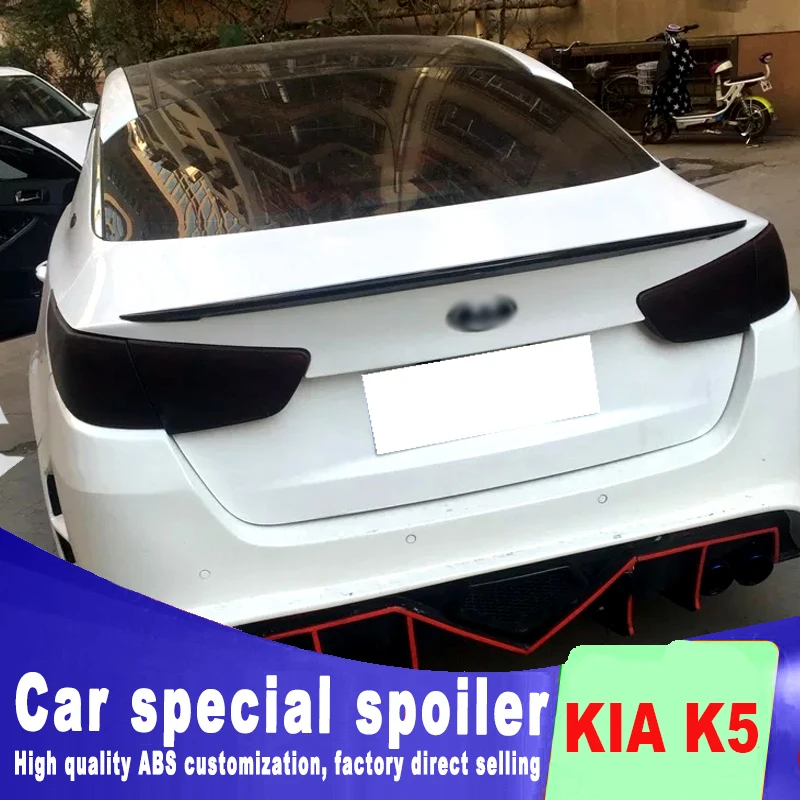 ABS Высокое качество для kia Optima K5 спойлер задний багажник крыша крыло задний спойлер K5 Грунтовка краска или черный белый цвет