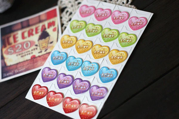 24Pcs/Sheet New Love Paper Diy Photo Album Scrapbook Corner Sticker For Wedding Picture Frame Decoration H0219 | Дом и сад