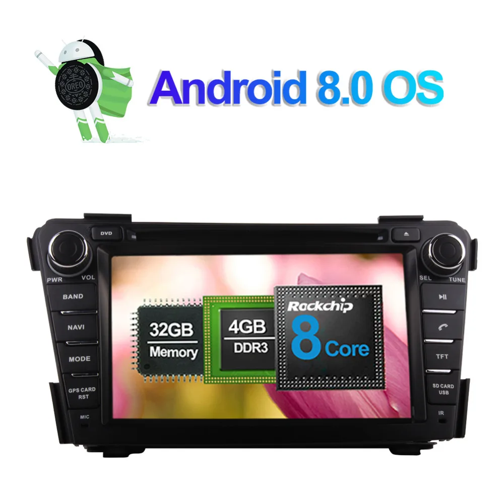4 ГБ ОЗУ Android 9 0 Восьмиядерный Автомобильный CD DVD-плеер GPS-навигация для Hyundai i40