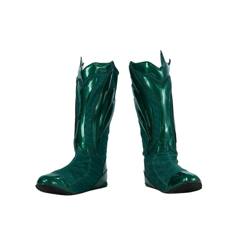 Shoes Only Фильм Аквамен костюм карнавальный костюм на Хэллоуин Косплэй Артур Карри костюм праздничный костюм Аквамен Для мужчин комбинезон индивидуальный заказ - Цвет: Shoes Only