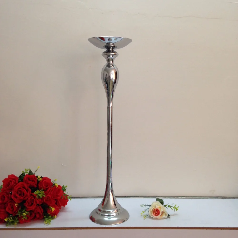 

10pcs Luxury Wedding Silver Flower Stand,75cm(H) Banquet Flower Vase,Wedding road lead Wedding Props,Party Table Centerpiece