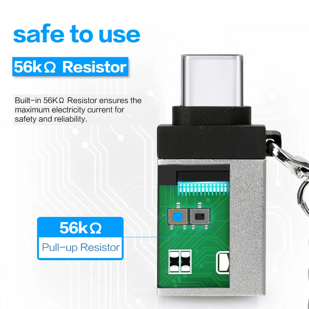 Адаптер Tongdaytech Type C USB к A OTG адаптер конвертер с брелоком для Macbook Samsung S10 S9 S8 Plus LG G5