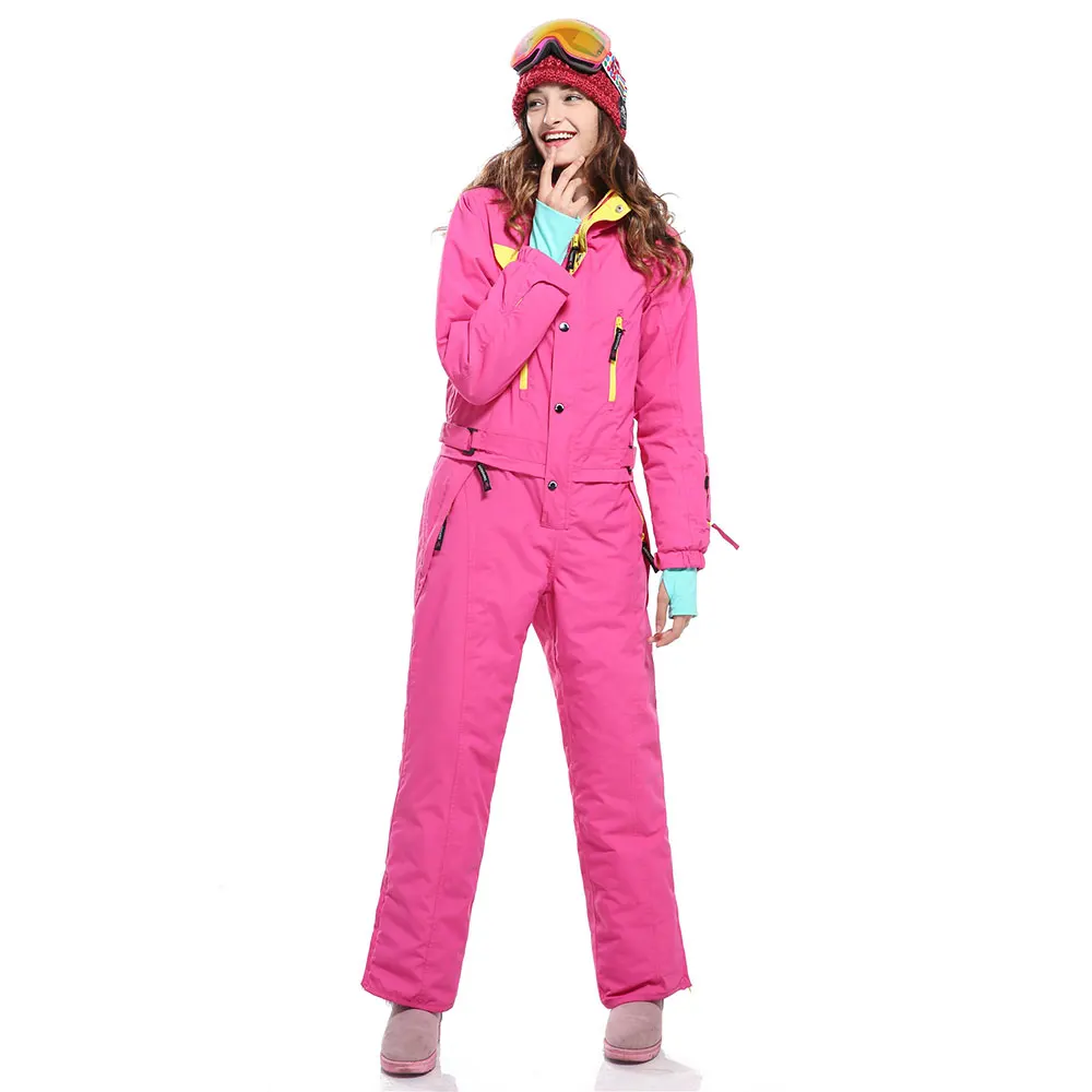 Rose Pink SAENSHING цельный лыжный костюм s женский зимний лыжный костюм водонепроницаемый термальный лыжный костюм дышащий зимний костюм уличная куртка для сноуборда - Цвет: Rose Pink