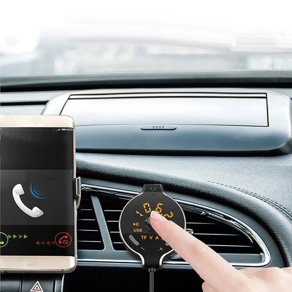 OMESHIN Беспроводной Bluetooth Автомобильный MP3-плеер Dual USB Зарядное устройство