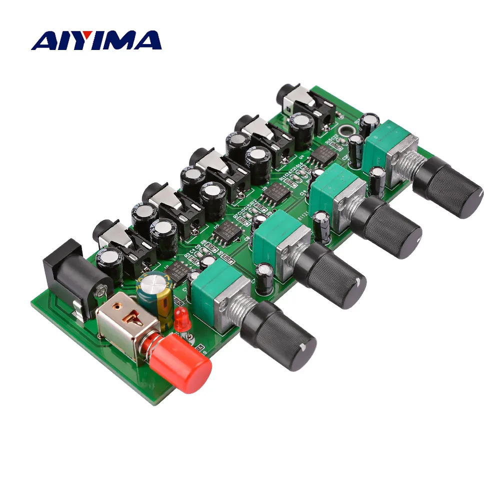 AIYIMA 1 вход 4 Выход миксер стерео аудио сигнал смесительная плата NJM3414A функция