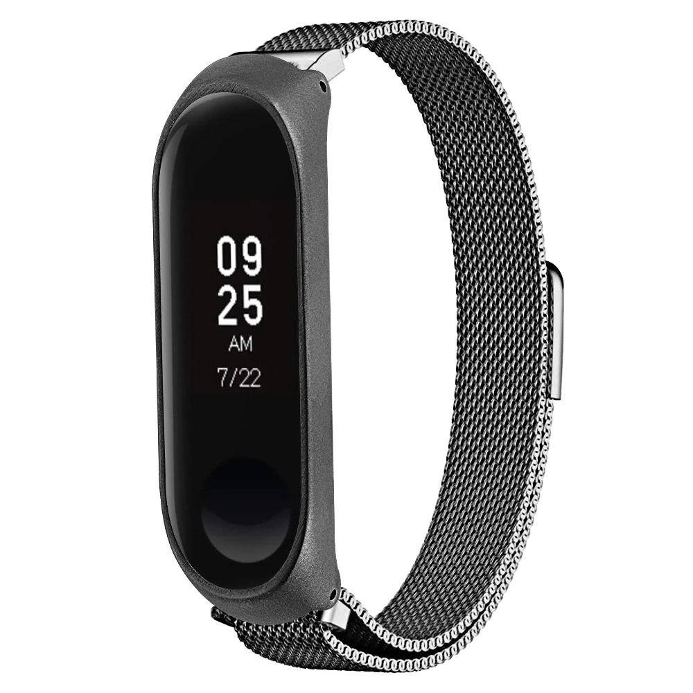 OULUCCI модный mi lanese магнитный ремешок из нержавеющей стали для Xiaomi mi Band 3 Watch Band для Xiaomi mi band 4