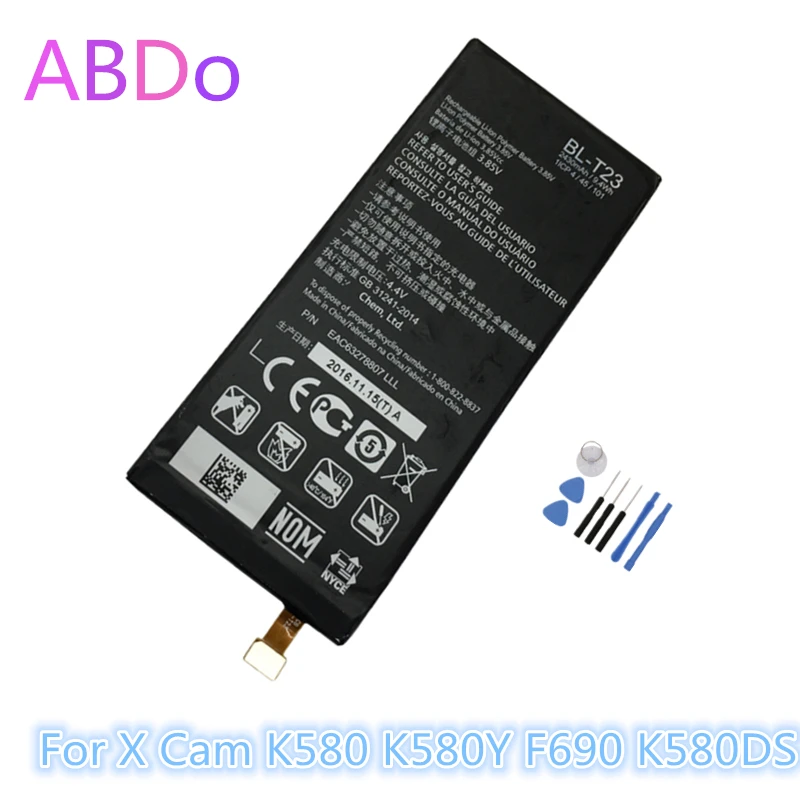 Аккумулятор для телефона LG X Cam K580 K580Y F690 K580DS 2430 мАч запасные батареи качество