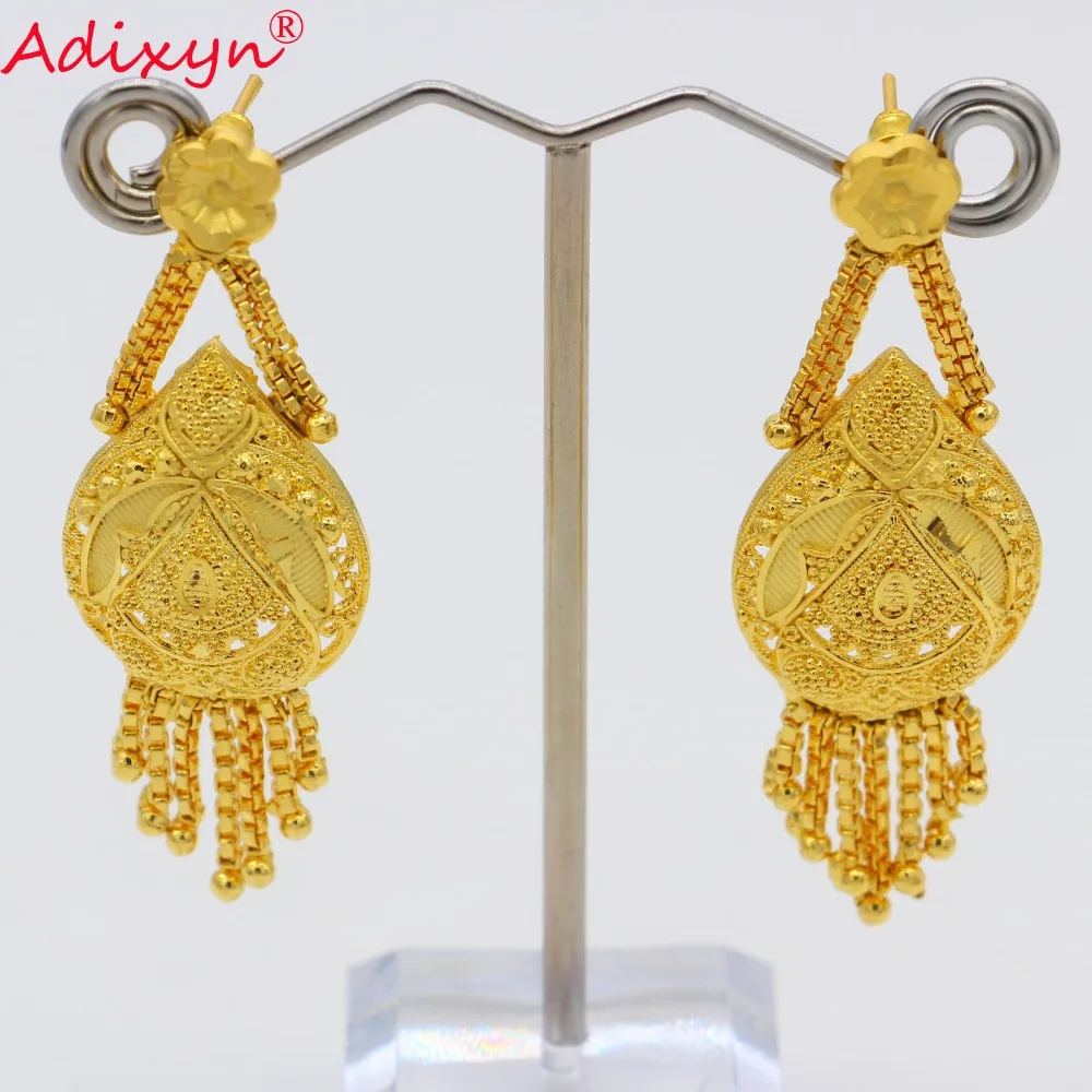 Серьги с кисточками Adixyn модные украшения для женщин/девушек золотого