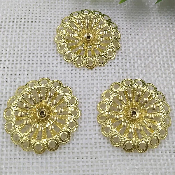 Винтажная филигрань 20 мм 3D круглые цветы шармы шарики шапки шпильки для волос бу