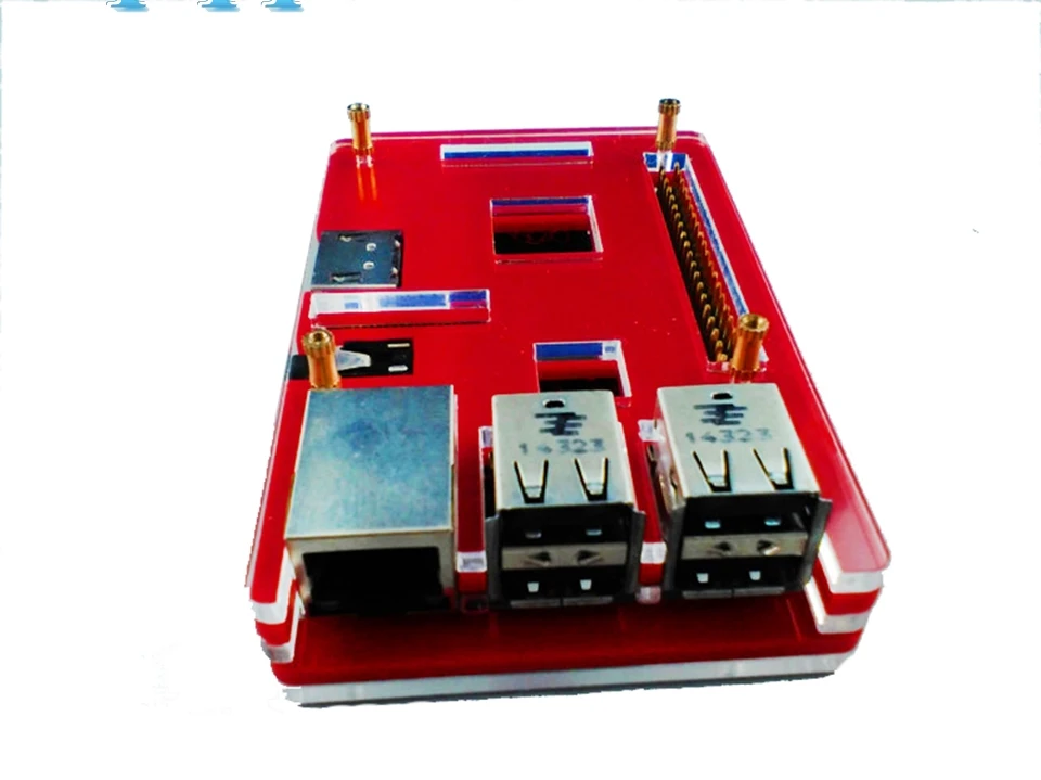 Красный Raspberry Pi 3 Модель B+ плюс поколения Чехол в виде ракушки Raspberry pi 3B 5 Слои оболочки Цвет желтый цвет: черный, Синий Оранжевый Красный отправить радиатора - Цвет: Красный