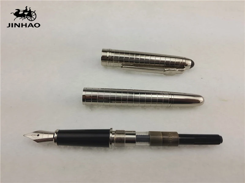 1 шт./лот Бесплатная доставка JINHAO 163 авторучка брендовые ручки полная Серебряная