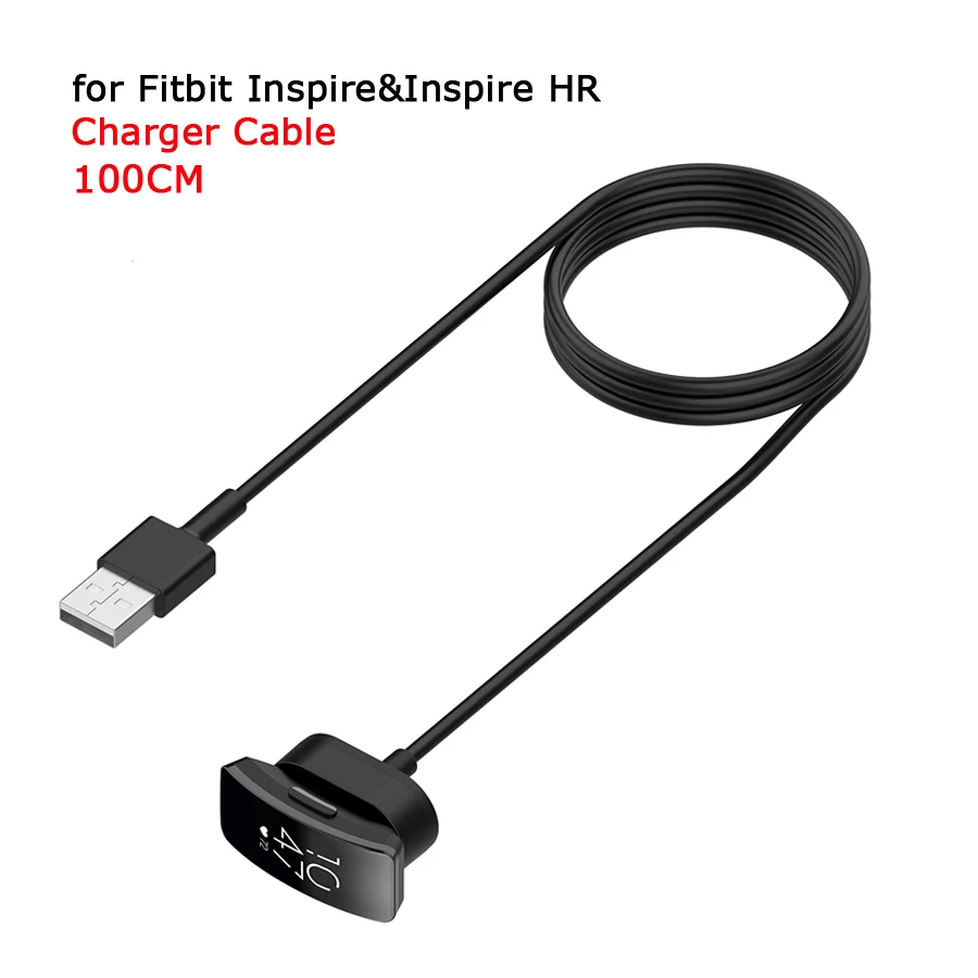 Для Fitbit Inspire зарядное устройство 100 см USB Замена зарядная док-станция кабель шнур