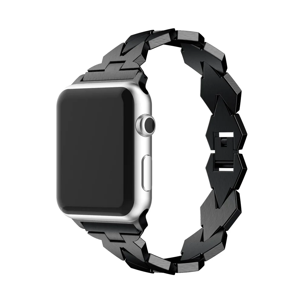 Стальной браслет с бриллиантами для Apple Watch 38 мм 40 42 44 iWatch Series 1 2 3 4 5 Ремешки