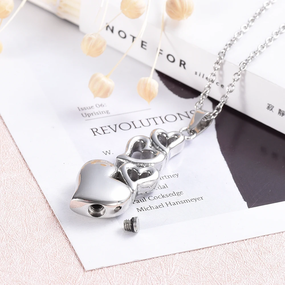 Сердце с урна в виде сердца ожерелье памятный кулон для праха Keepsake кремации