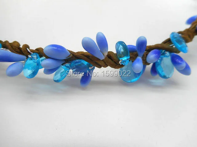 Синий цветок в виде ягод венок на голову невесты корона для аксессуары волос