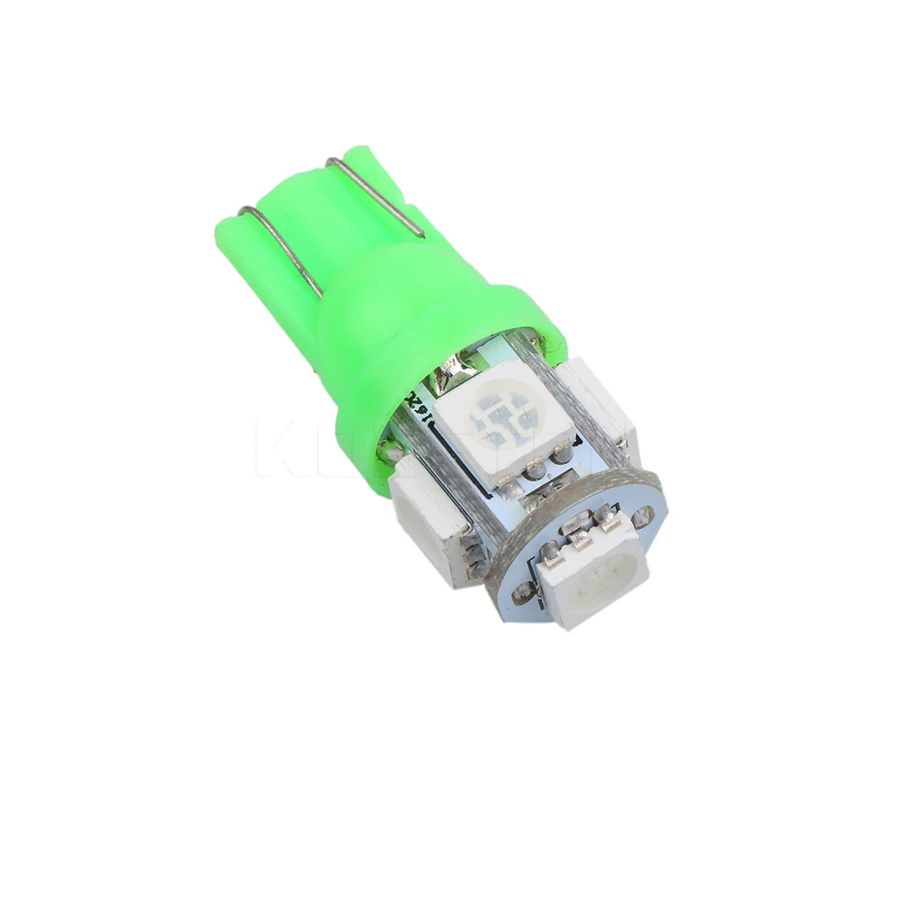 100 шт. T10 5SMD 5050 автомобильный ксеноновый светильник светодиодный 12 в 1 Вт W5W 194 6