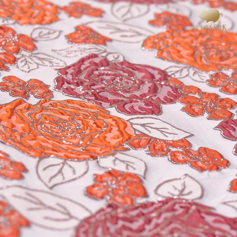 

140cm gold line jacquard brocade fabric fashion dress windbreaker brocade satin fabric dress jacquard fabric wholesale cloth