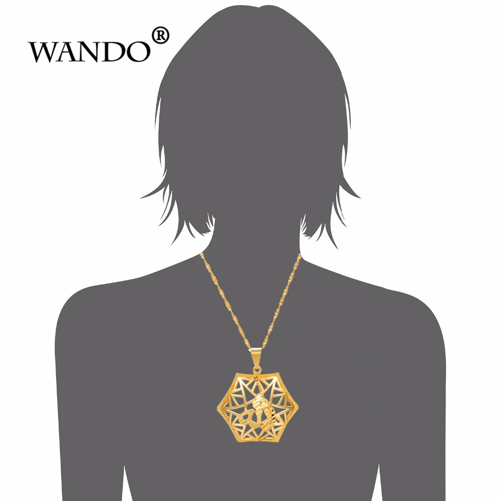 WANDO шестигранное золотое ожерелье подвеска в виде Королевского Давида ювелирные