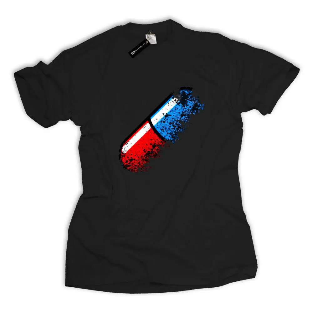 2019 летняя стильная модная футболка с рисунком таблеток Аниме Манга Нео Токио