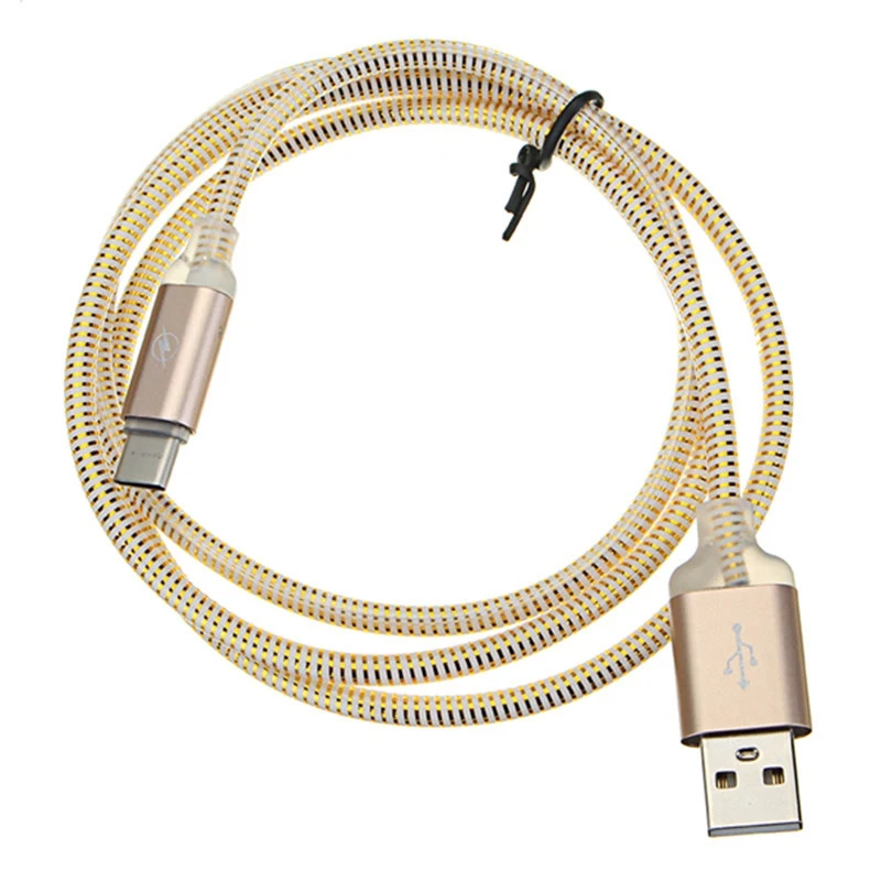 Новый Android градиент Llight Type C USB Кабель зарядного устройства для Onplus 5T Xiaomi Mi A1 Mix2 Note 3