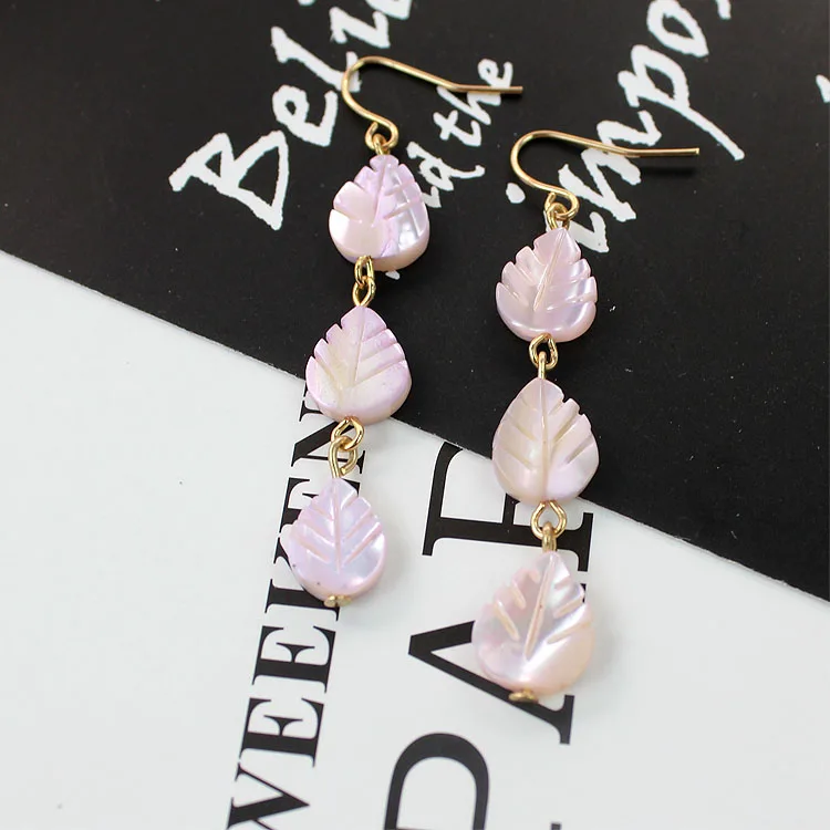 2018 Новое поступление горячая Распродажа женские серьги капли с натуральными