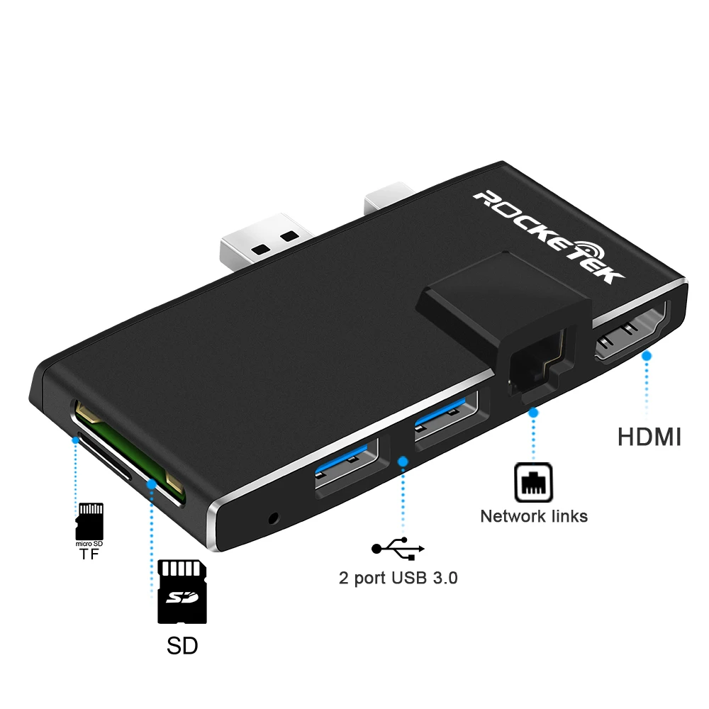 USB 3 0 кардридер концентратор К 4 к HDMI 1000 Мбит/с Gigabit Ethernet адаптер для SD/TF micro SD microsoft