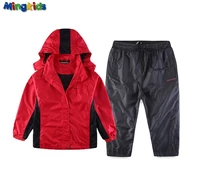 export europe boy teens rain set suit waterproof windproof jacket and pants rainwear stormwear pants 152 164 12 14 years old