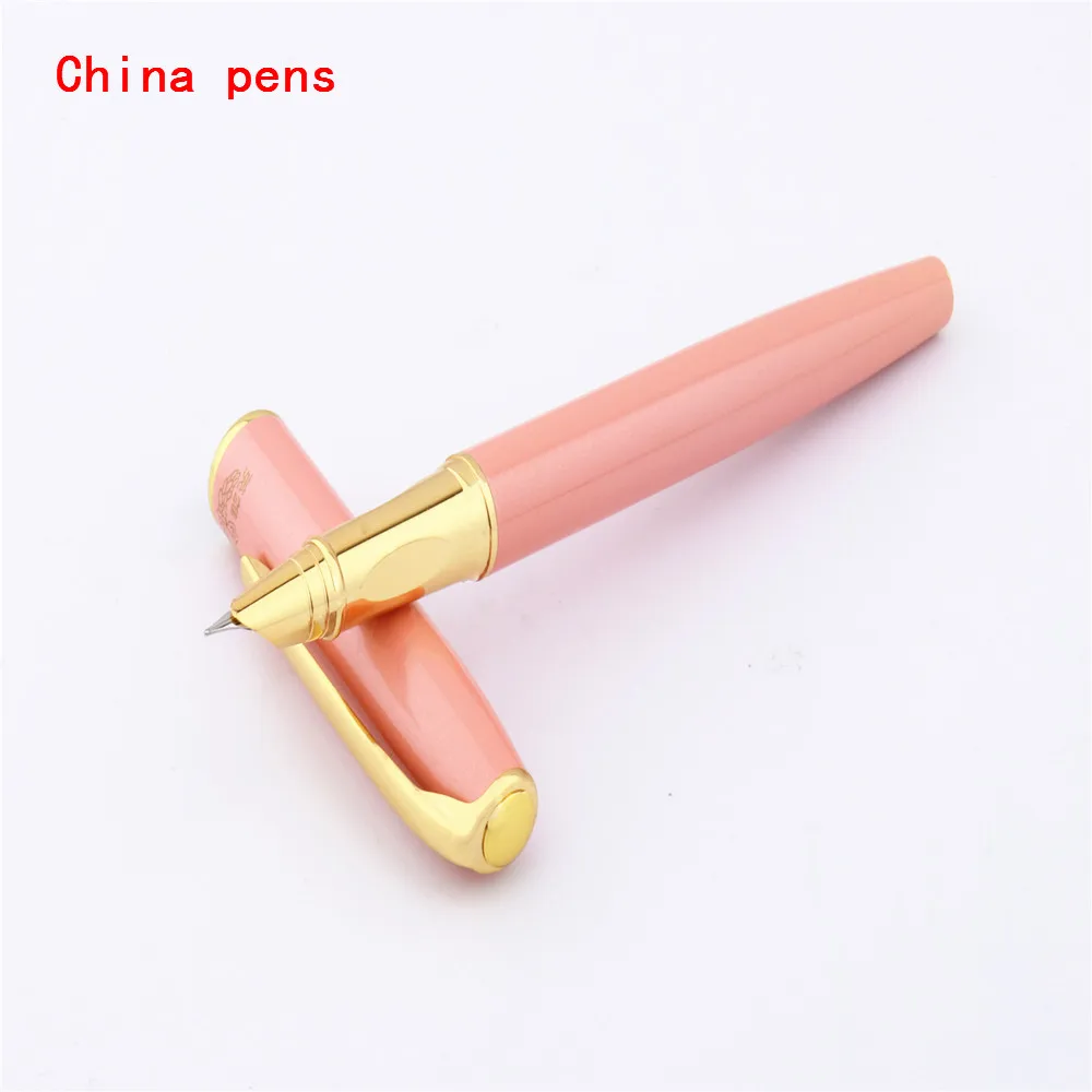 Pink fine Роскошное Качество 7023 Белый Розовый Черный Цвет Бизнес Офис тонкий перьевая ручка новая каллиграфия ручка - Цвет: Pink fine