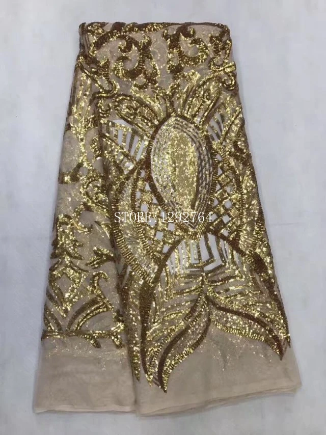 Модный дизайн в африканском стиле блестки кружевной ткани 2017 высококачественные