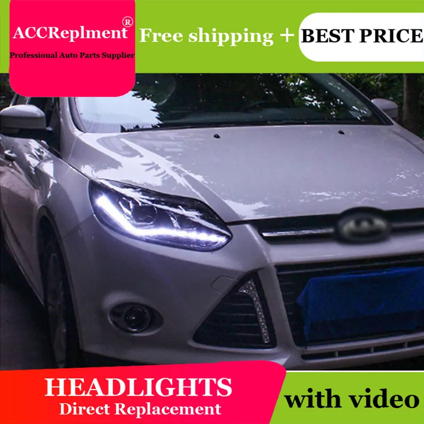 Автомобильный Стайлинг для PW Ford Focus фары 2012-Новинка 2014 года светодиодная фара LED DRL