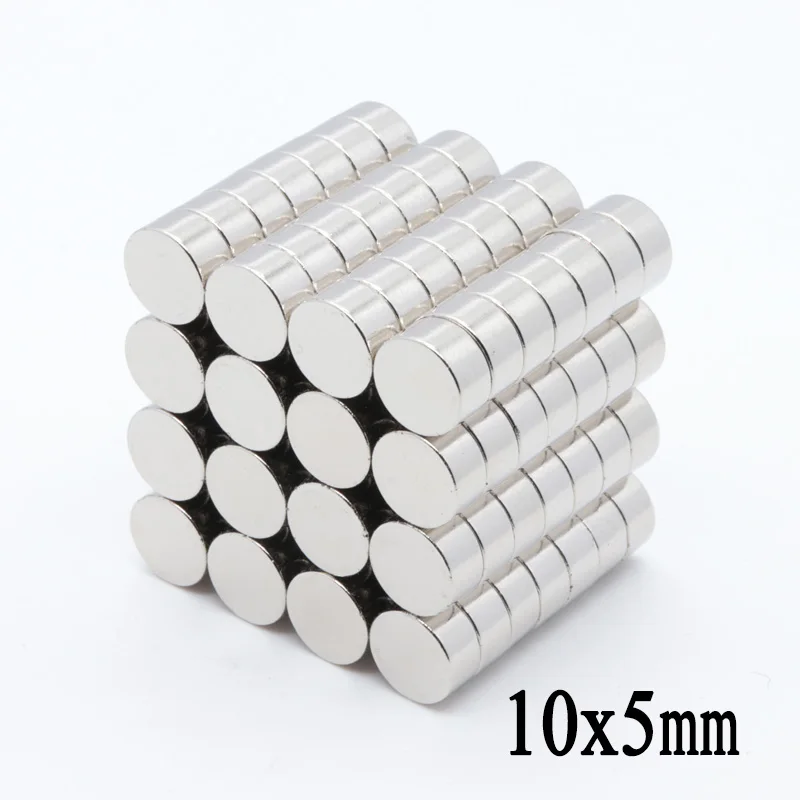 

50pcs 10x5 mm super strong neodymium magnet N35 disc permanent magnet rare earth art process neodymium iron boron magnet