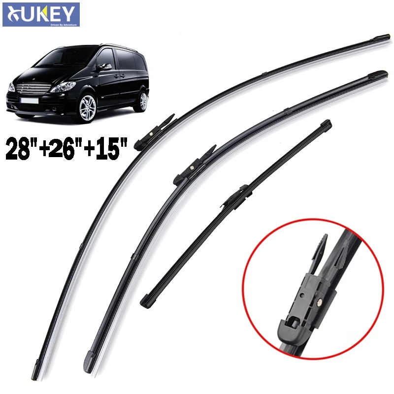 Xukey 3 шт./компл. передние и задние щетки стеклоочистителя для Mercedes Benz Vito Viano W639 2011 2012