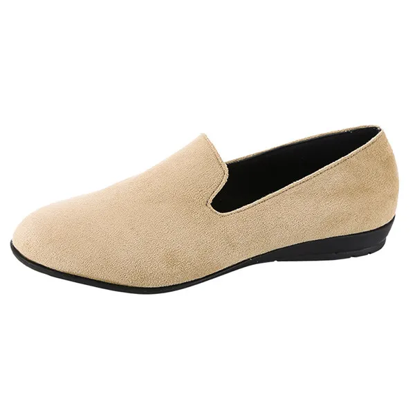 Beige SAGACE/обувь для отдыха; женские повседневные Замшевые слипоны с круглым носком; тонкие туфли на плоской подошве; водонепроницаемые Мокасины - Цвет: Beige