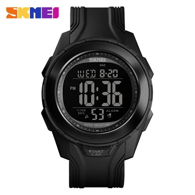 black black SKMEI 1503 новые мужские спортивные часы задний светильник светодиодный 50 м водонепроницаемые цифровые часы с хронографом наручные часы Relogio Masculino - Цвет: black black