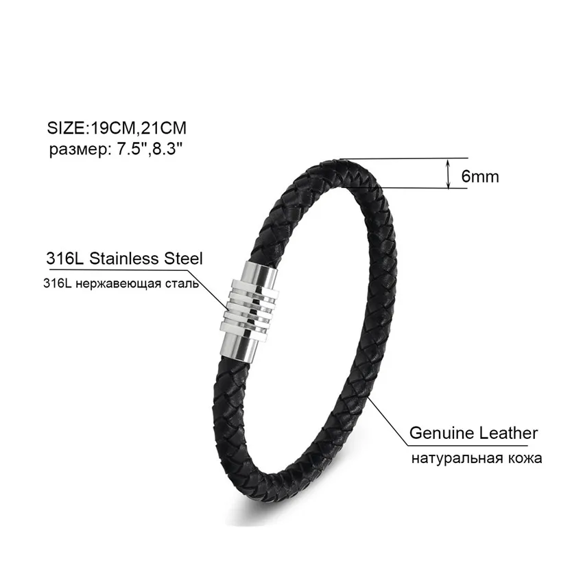 Мужские и женские браслеты из натуральной кожи нержавеющей стали 2017|bracelets for|bracelets