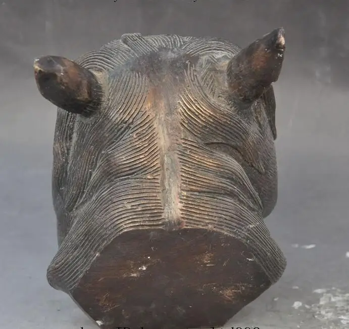 Chinese Bronze fengshui Zodiac Success Animal Horse Head Art Statue Sculpture | Дом и сад