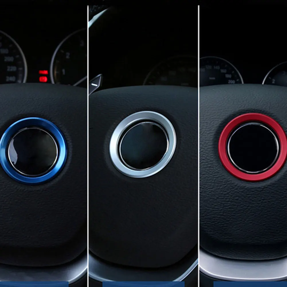 Новый Алюминий сплав рулевого колеса автомобиля центр кольцо для декорирования