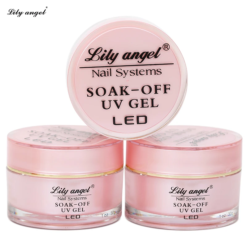 Гель лак для наращивания ногтей Lily angel профессиональный УФ гель 30 г и 15