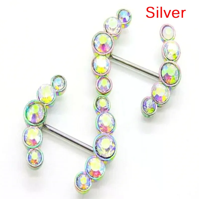 Women Body Piercing Steel Sexy Sparkling Nipple Bar Barbell Love Dangle Rushed Fake | Украшения и аксессуары
