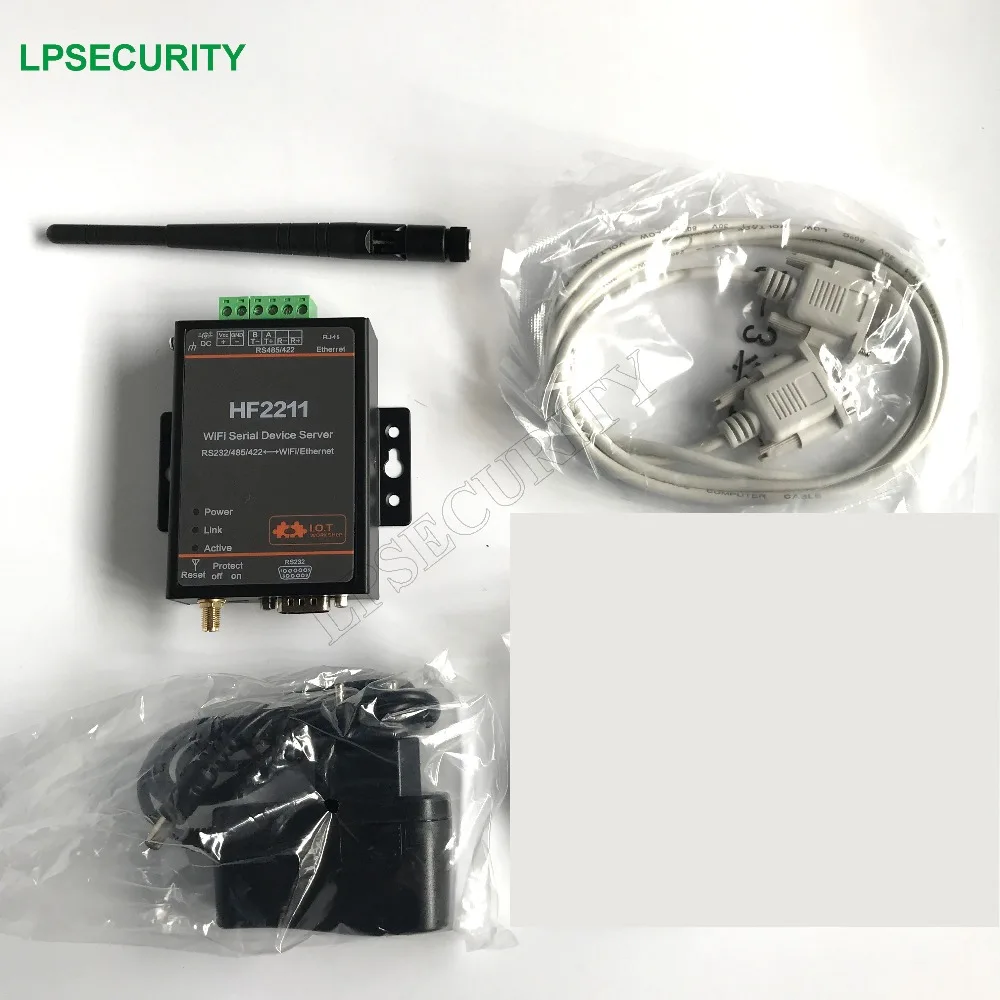 Последовательный модуль преобразования HF2211 Modbus RS232/RS485/RS422 в Ethernet/Wi Fi поддержка