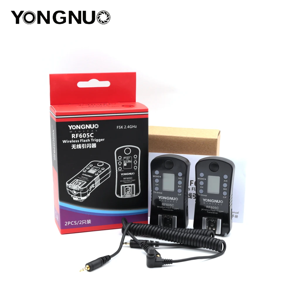 Светодиодная лампа для видеосъемки YONGNUO RF-605C трансивер RF605C RF605 C YN 605C Беспроводной вспышка триггера для Canon для RF-602 RF-603 RF-603II и YN-560TX